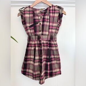 Cute Little girls plaid Roxy dress